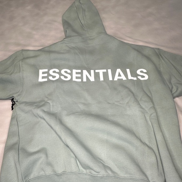 Essentials Fear of God Baby Blue Hoodie Pullover - Picture 6 of 7